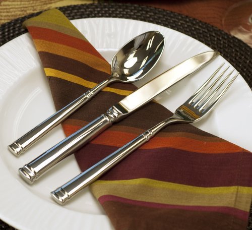 Fortessa Bistro 18/10 Stainless Steel Flatware Table Spoon, Set Of 12