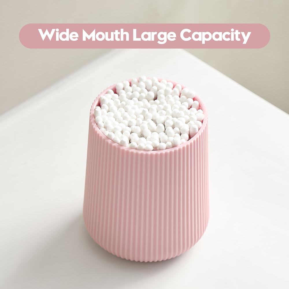 YAUKPH Pink Striped Toothbrush Holder for Electric Toothbrushes Bathroom Organizer for Toothpaste Kids & Adults