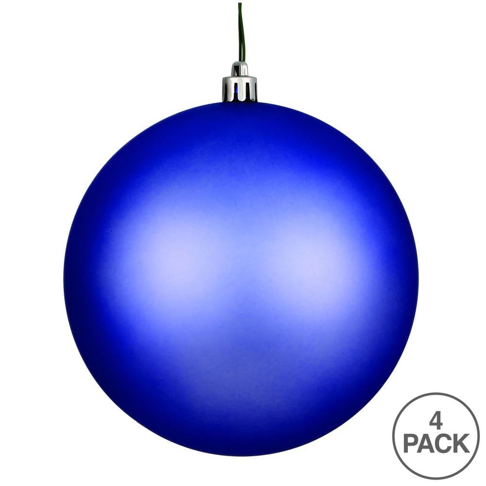 Vickerman 4.75 Periwinkle Matte Ball Ornament, 4 per Bag