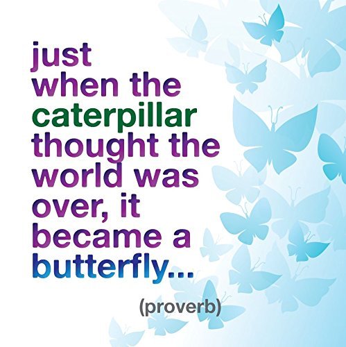 Just When The Caterpillar Thought The World Was Over, It Became A Butterfly - Proverb Colored Magnet