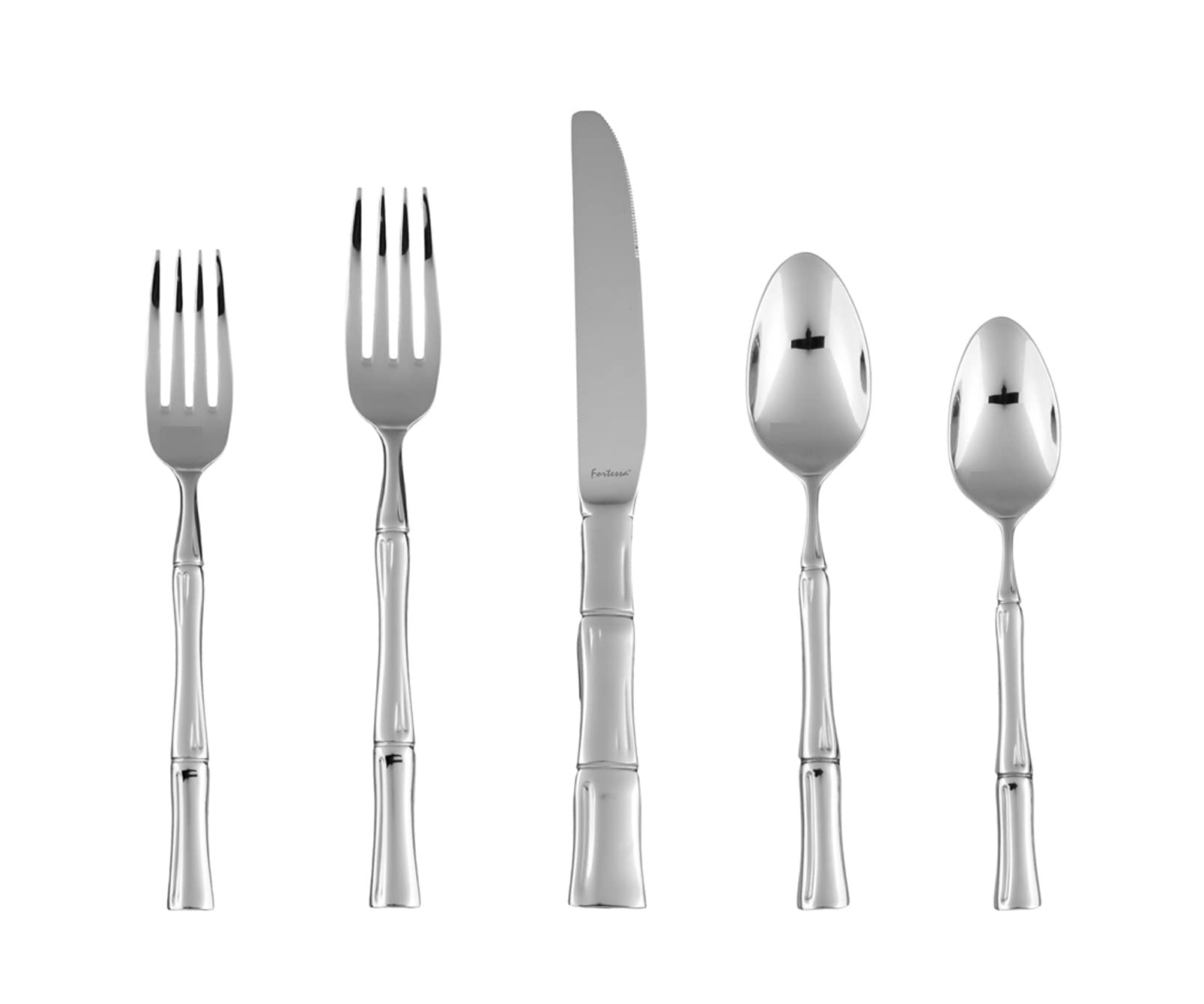 Fortessa Royal Pacific 18/10 Stainless Steel Flatware, 5 Piece Place Setting, Service For 1