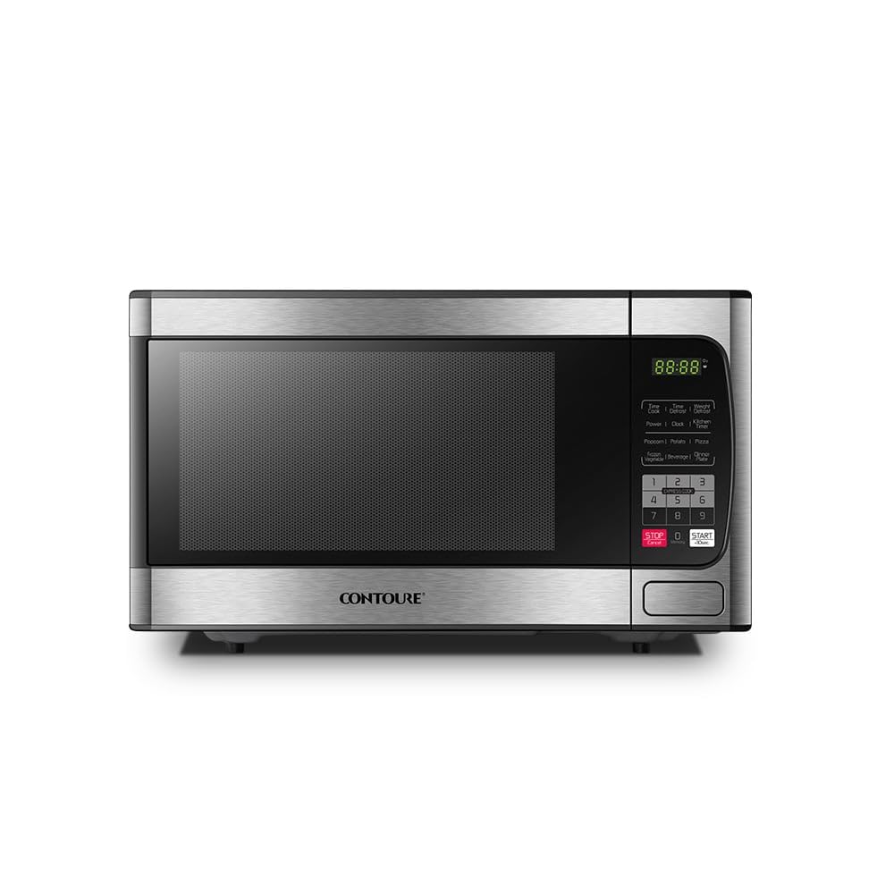 CONTOURE RV Built-In Microwave Oven | Stainless Steel Finish | 900W | 10 Power Levels | Easy-Clean Interior | LED Display | RV-9