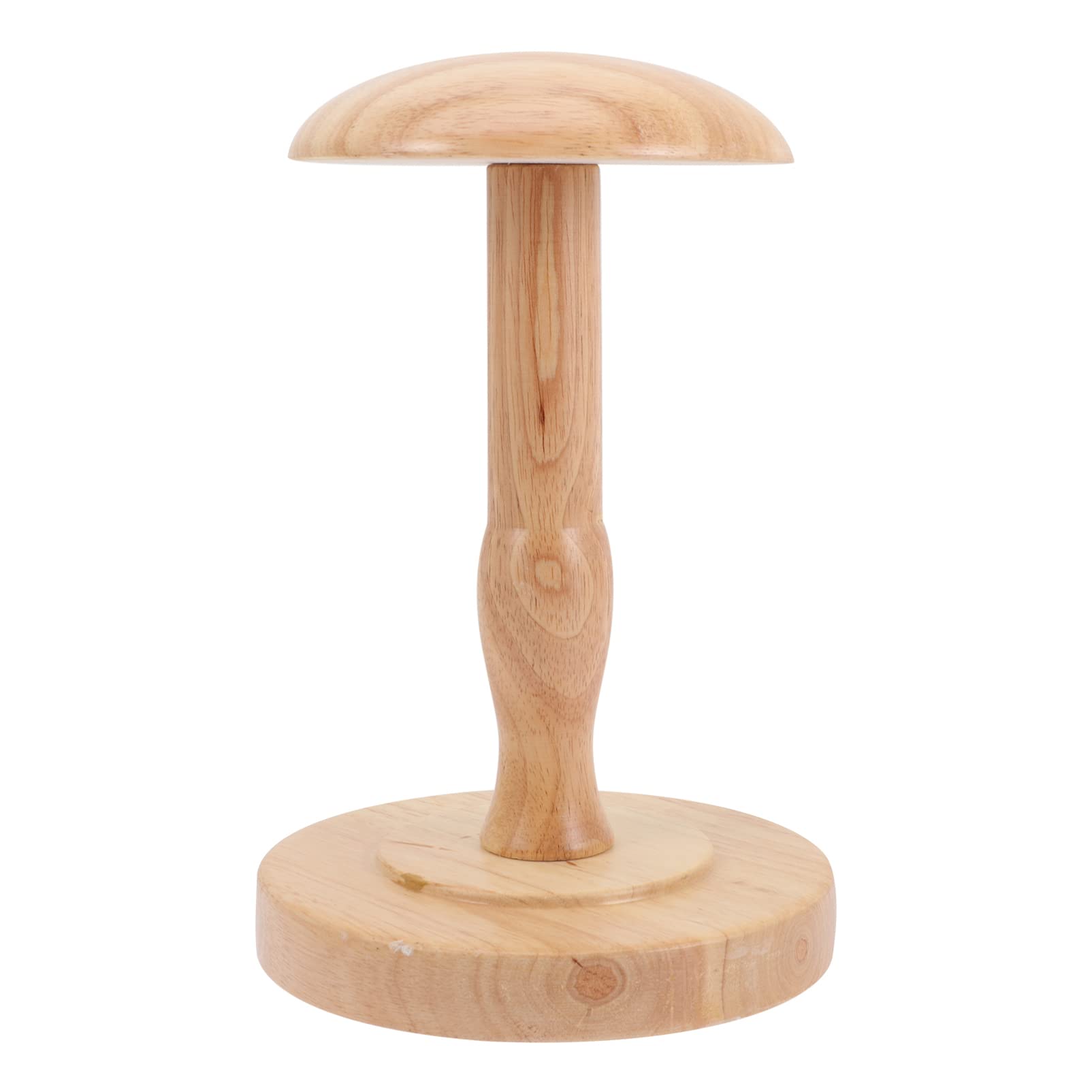 Mipcase Desktop Stand Tabletop Hat Stand Vintage Shaped Rustic Wood Stem Hat Rack Wig Holder Display Desk Stand