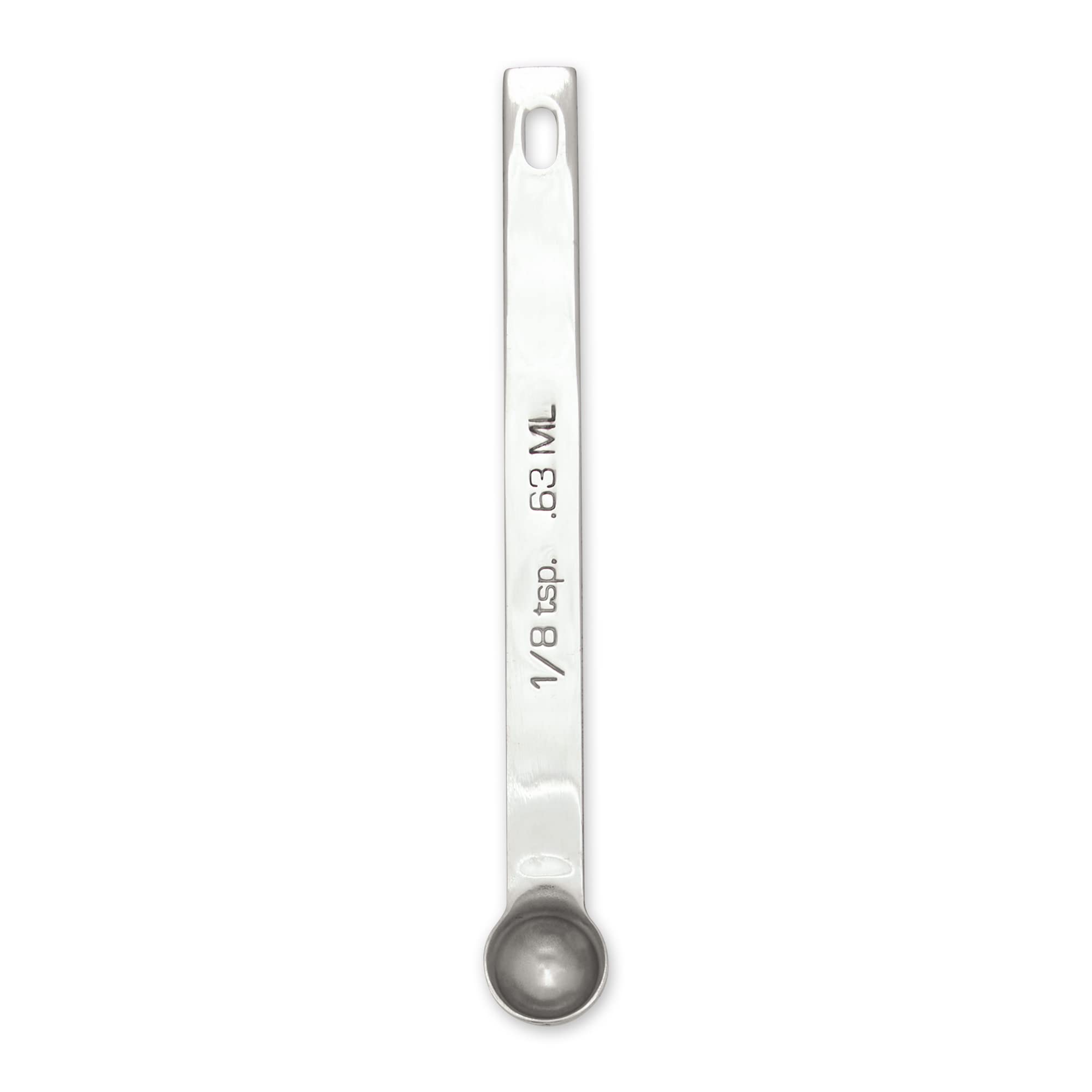 Rsvp International Endurance Kitchen Collection Open Stock Measuring Spoon, Stainless Steel, Dishwasher Safe, 0.125-Teaspoon