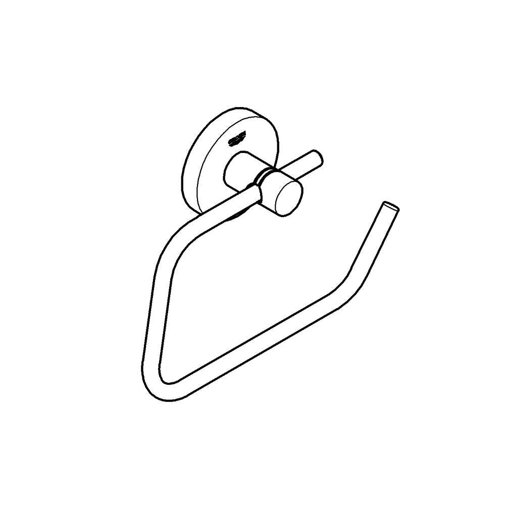 Grohe 40689En1 Essentials Wall-Mounted Toilet Paper Holder, Brushed Nickel Infinity Finish