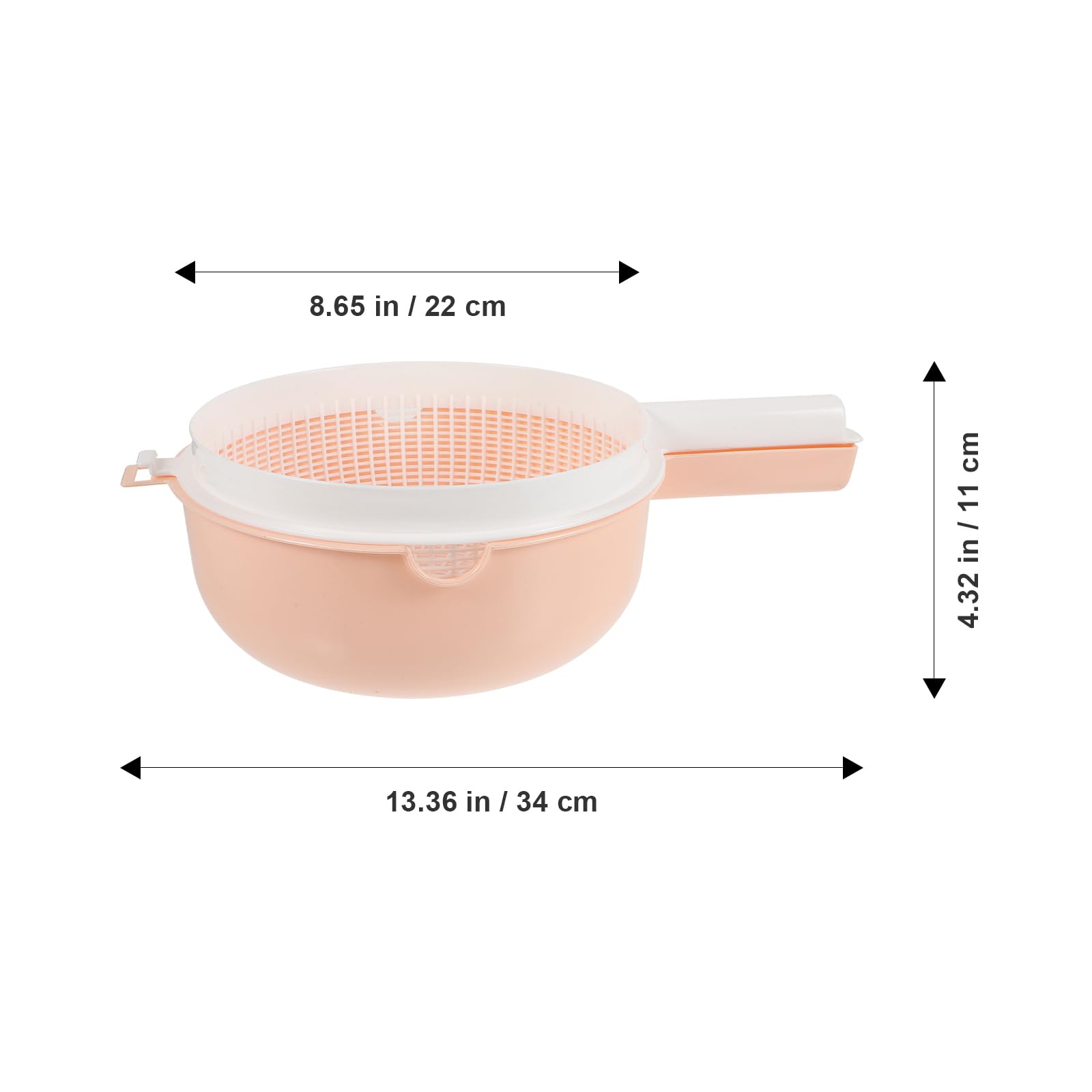 Plastic Handles Rice Wash Basket Layer Drain Basket Kitchen Fruit Vegetable Wash Colanders Kitchen Utensils