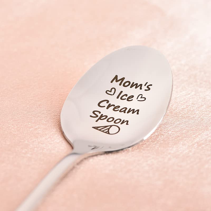 Cute Spoons Mothers Day Birthday Gifts For Mom Women From Daughter Son - Moms Ice Cream Coffee Cereal Spoon Best Mom Mama Christ