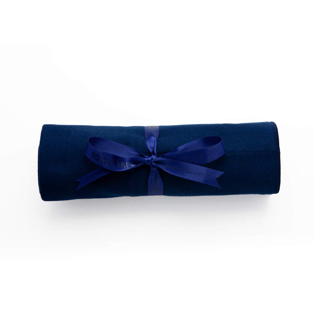 Town Talk 12 Section Silver Teaspoon Or Salad Fork Storage Roll, Blue