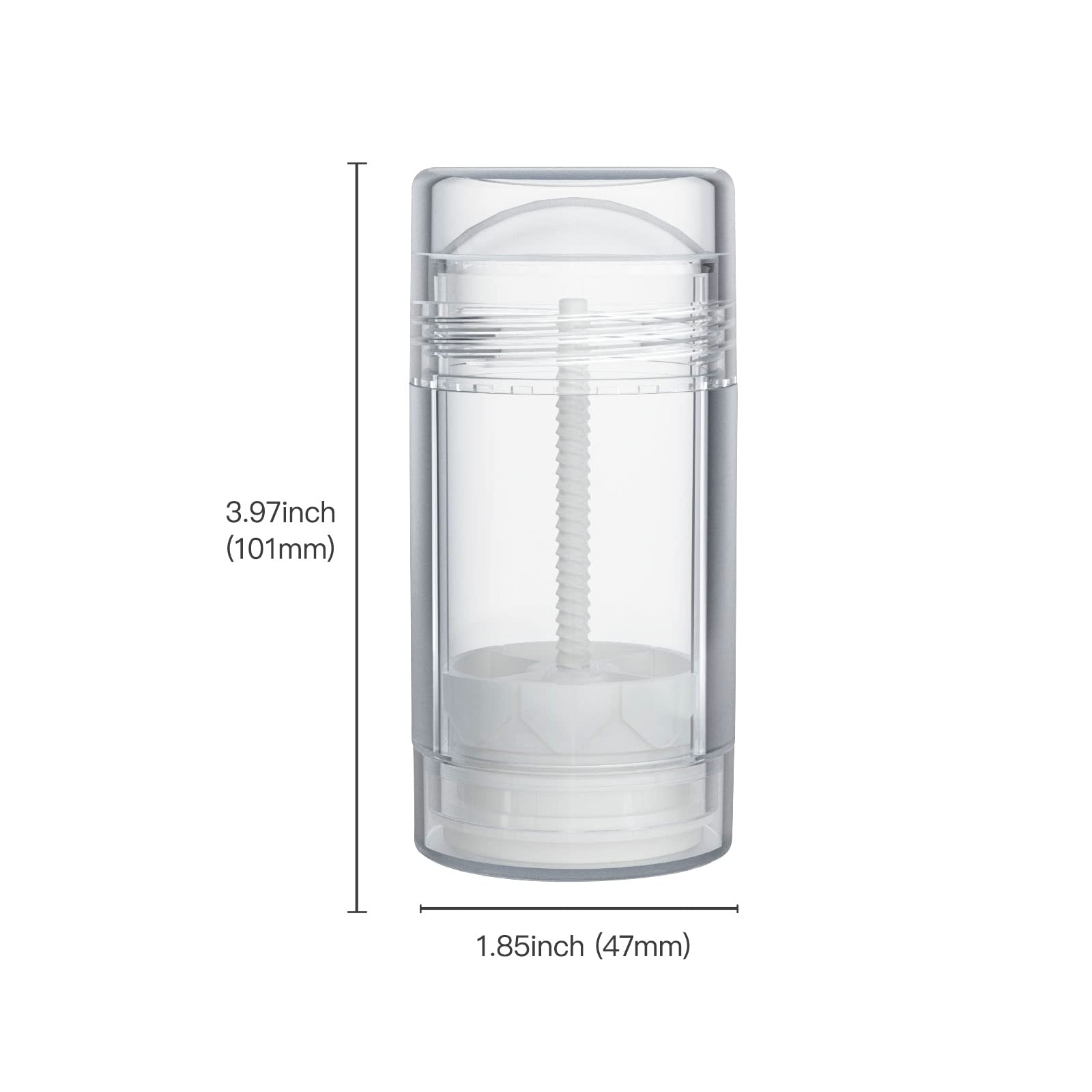 Tekson 2.5Oz Empty Refillable Deodorant Containers, 3Pcs Twist-Up Containers Tubes, Empty Balm Travel For Lotion Stick