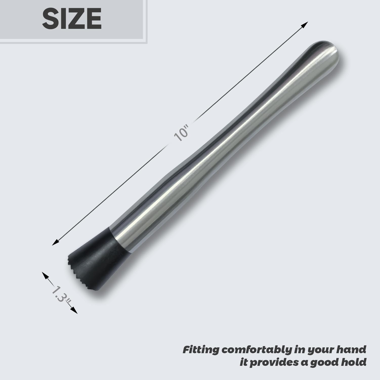 Ortarco 10 Inch Stainless Steel Muddler For Cocktails