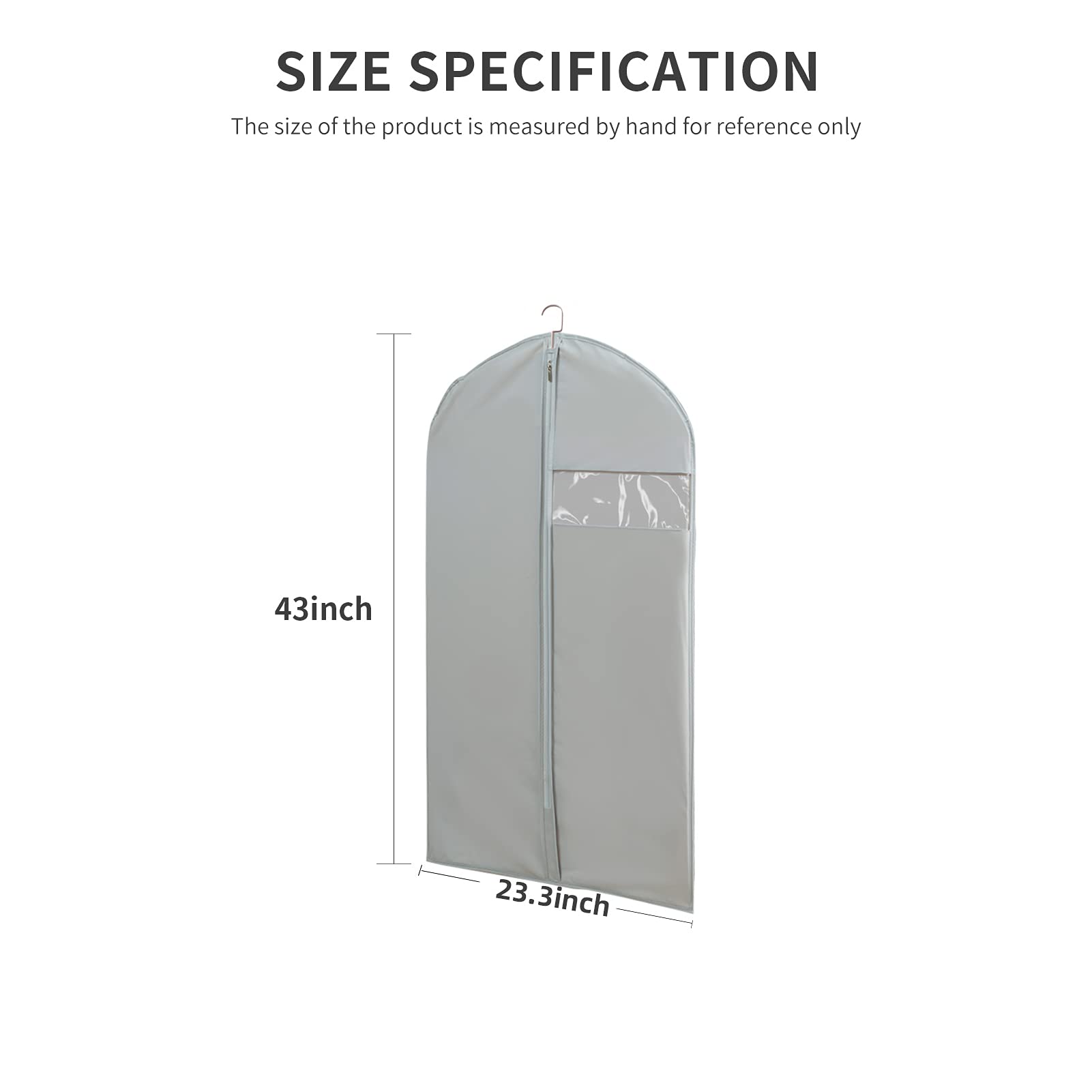 Suit Bags For Closet Storage, 43 '' Garment Bags For Hanging Clothes(Set Of 4, 23.3 ' ' X 43 ' ')