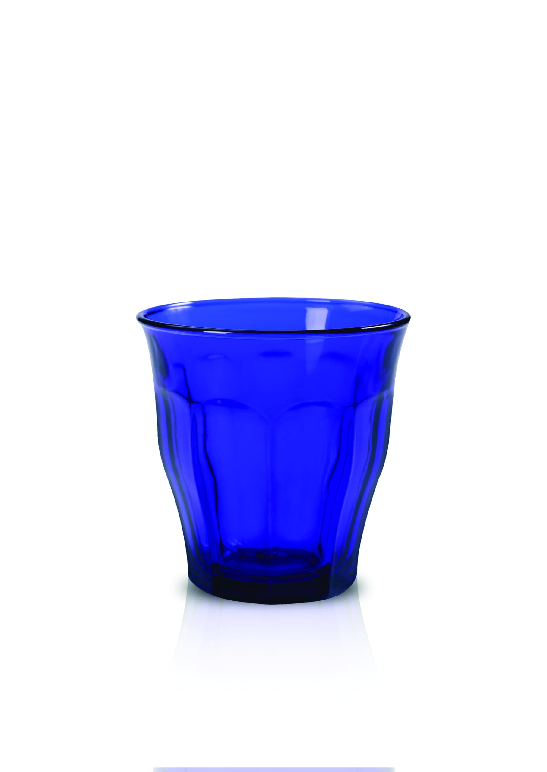 Duralex Picardie Panach   1027FB06A111 Tumbler, Water Glass, Juice Glass, 250 ml, Glass, Blue, Pack of 6, 8.75oz (1027FB06/6)