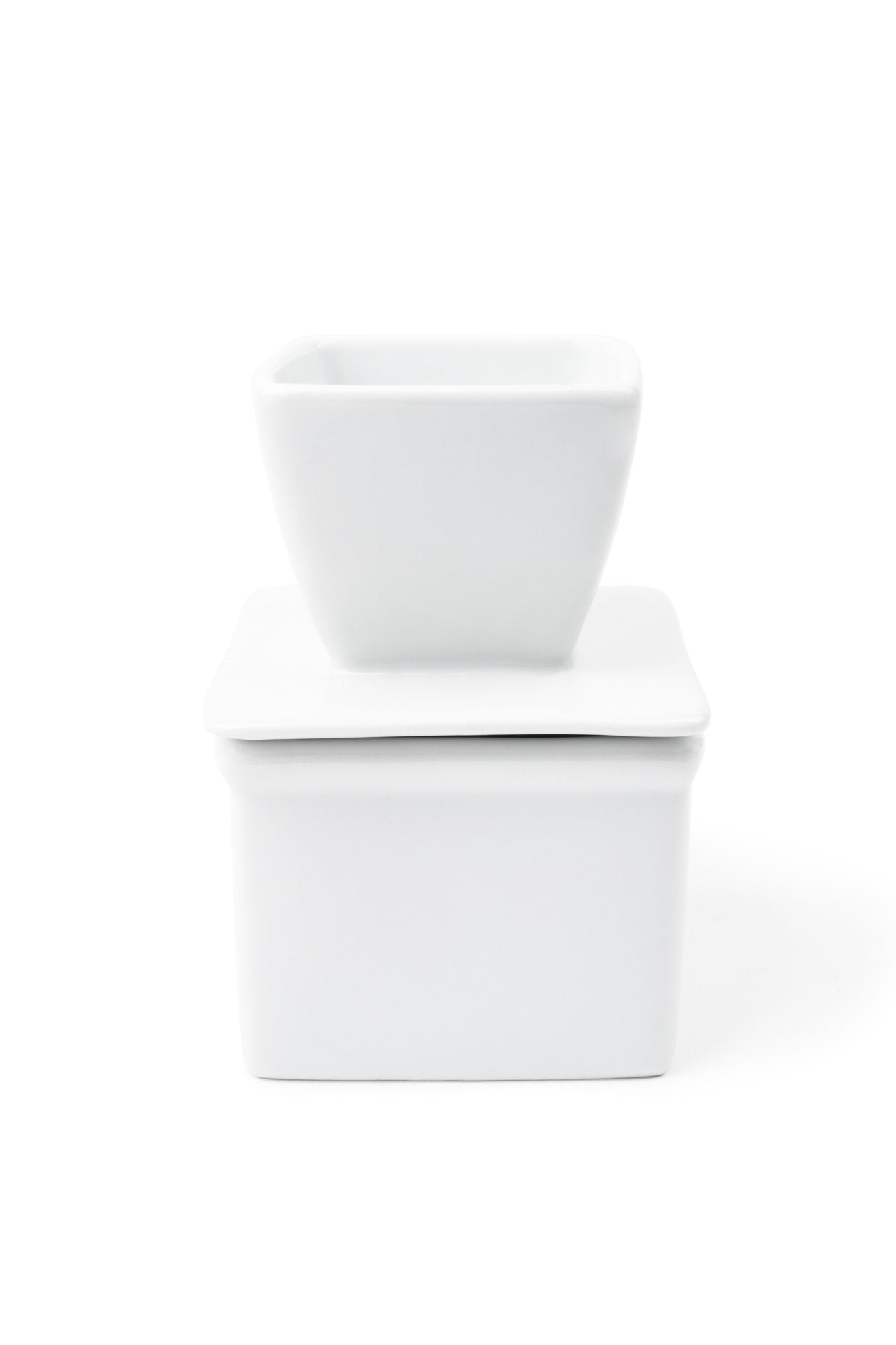 Fox Run Butter Keeper Porcelain, 3.75 X 3.75 X 5.5, White