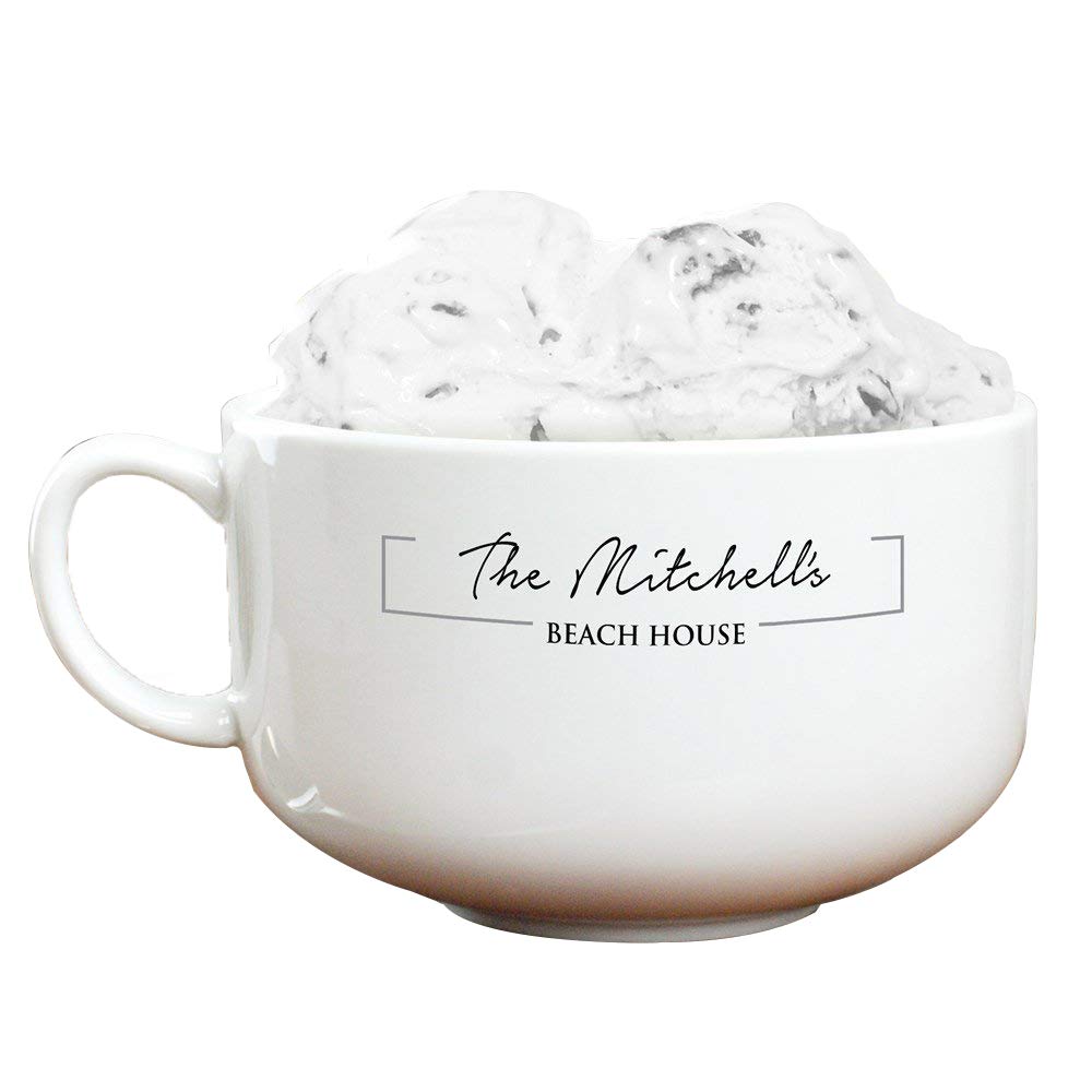 GiftsForYouNow Personalized Family Name With Brackets Ice Cream Bowl