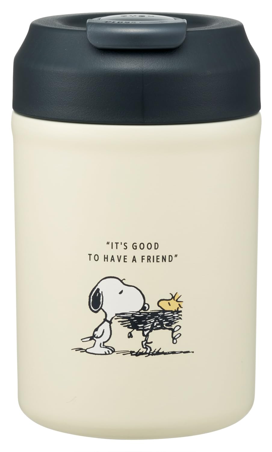 Skater STEM4A Easy Stainless Steel Tumbler, 380 ml, Thermal Insulation, Double Wall Vacuum Structure, Snoopy Badge