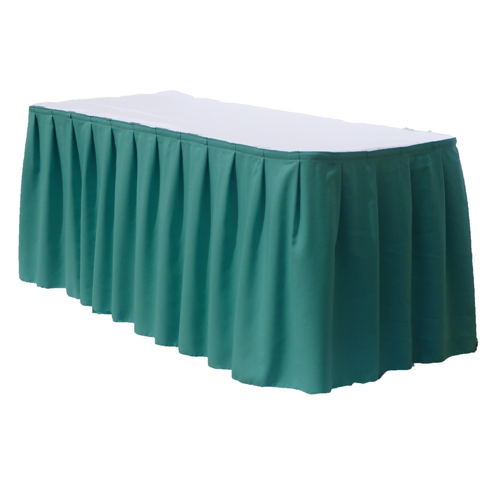 Ks Linens Polyester Table Skirt 17 Feet (Dark Navy)