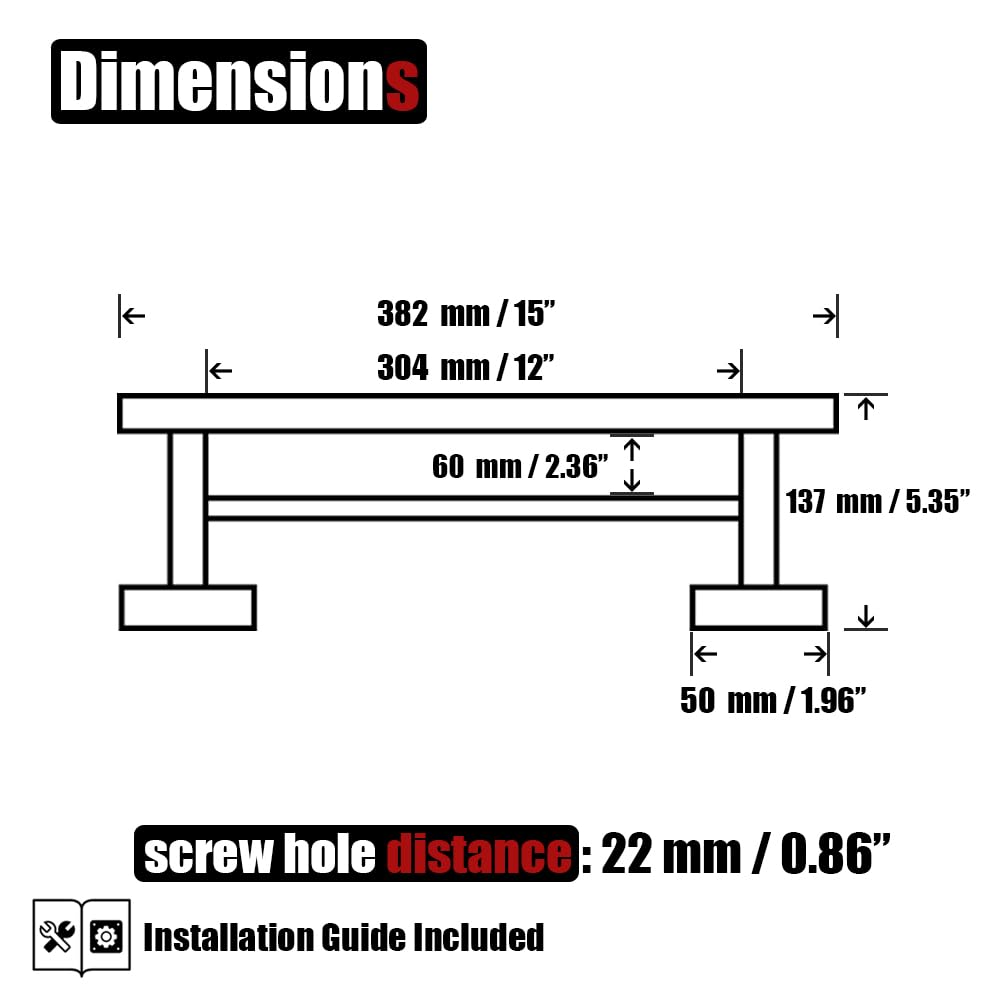 Jqk Double Towel Bar Oil Rubbed Bronze, 12 Inch 304 Stainless Steel Thicken 0.8Mm Towel Rack Holder For Bathroom Washcloths And