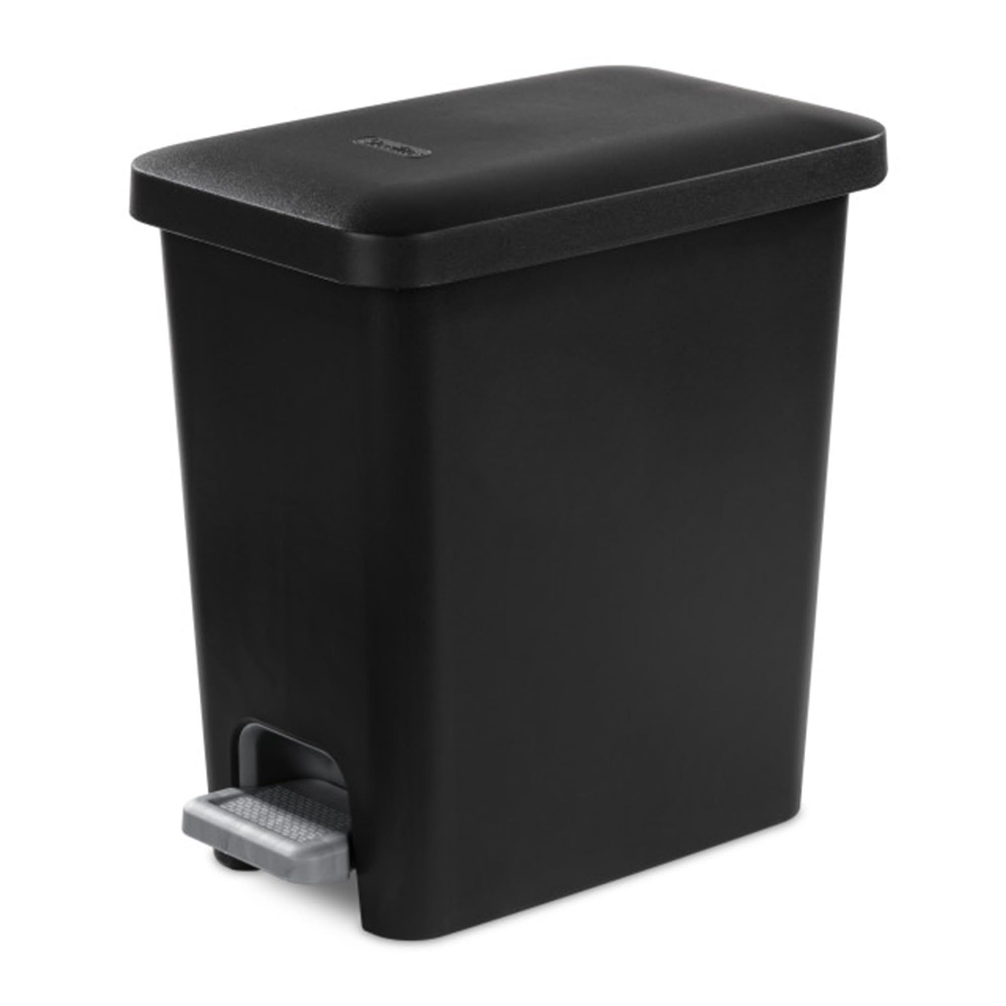 Sterilite 2.7 Gallon Rectangular Stepon Wastebasket With Lid, Small Plastic Trash Can For The Bathroom, Bedroom Or Home Office,