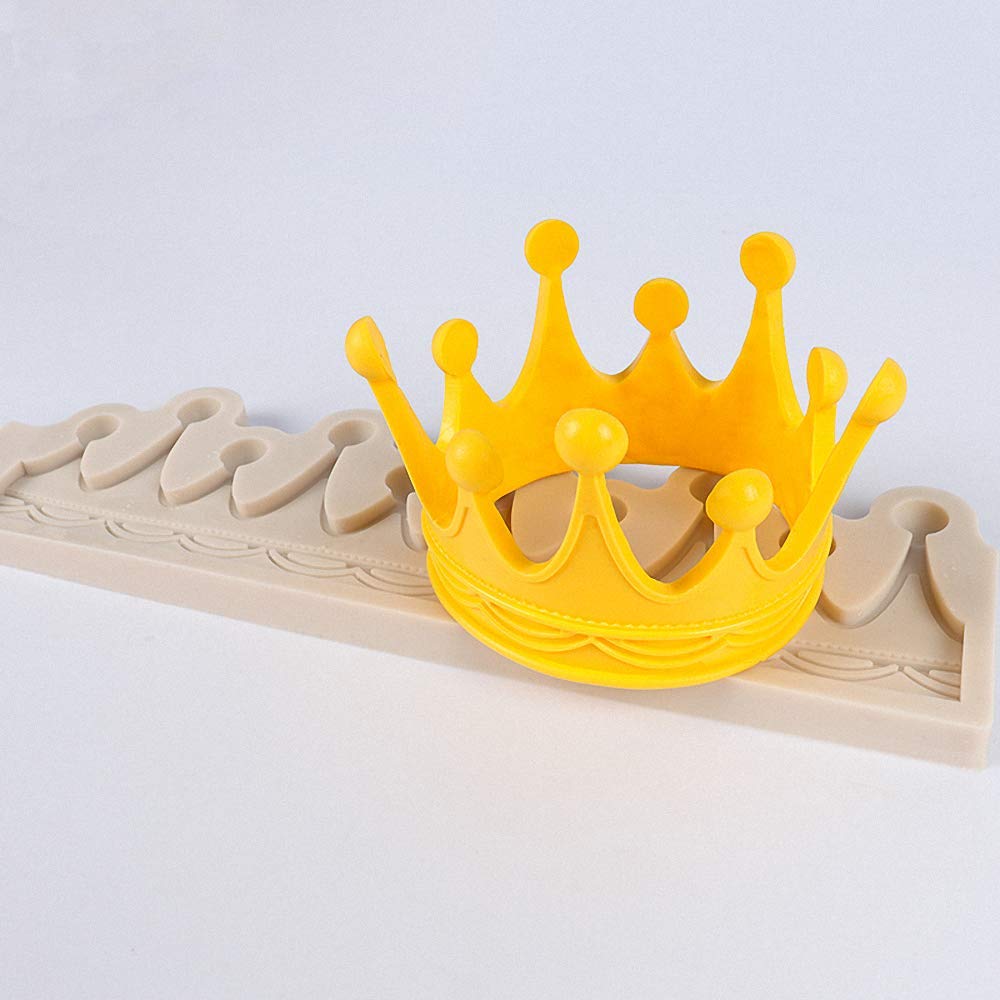 3D Circle Crown Shape Silicone Fondant Mold Chocolate Molds Sugarcraft Candy Mold Gumpaste Mould Cake Cupcake Topper Decoration