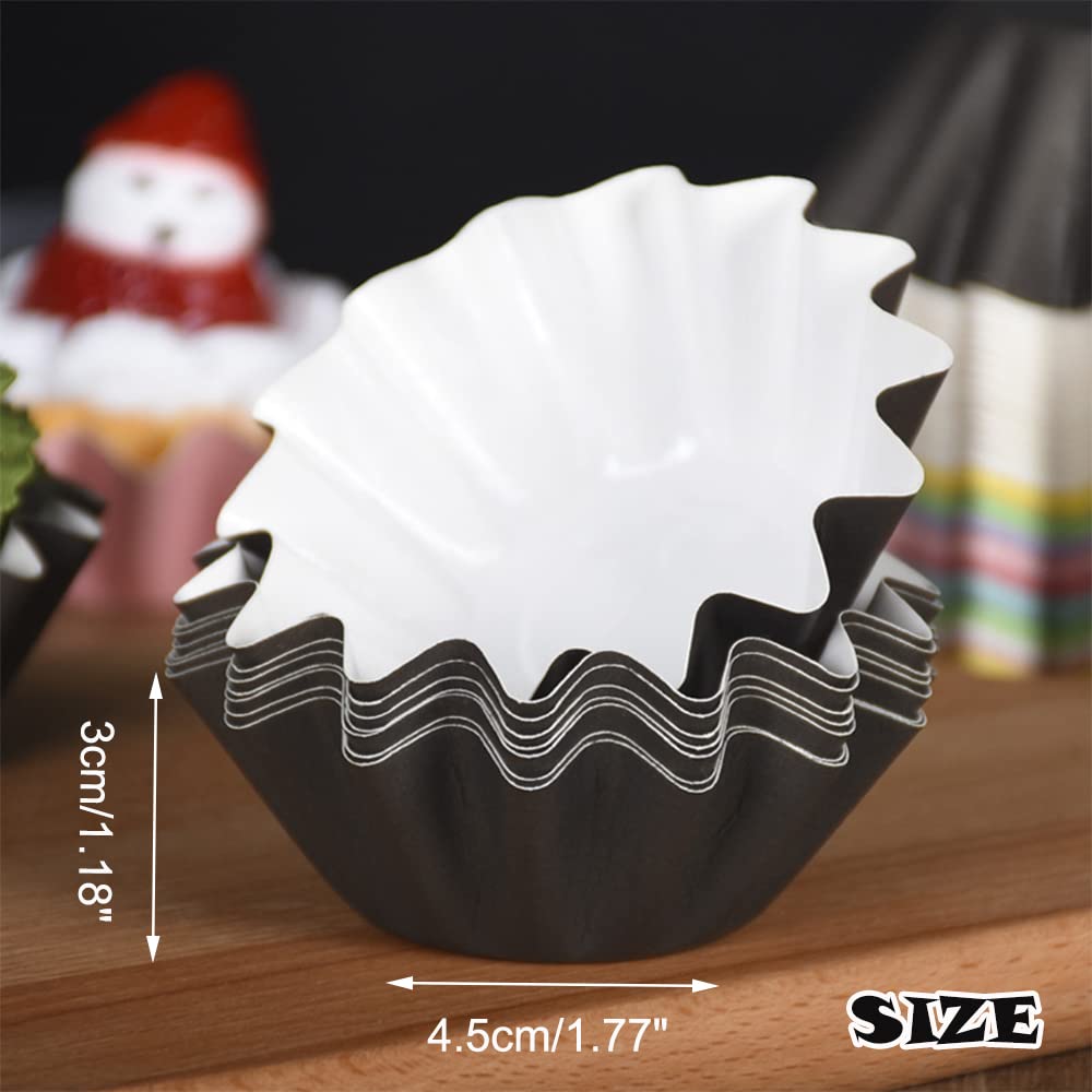 100 Pcs Baking Cups Cupcake Liner, Brioche Paper Cup Standard Muffin Wrappers Greaseproof Coated Paper For Wedding Birthday Holi