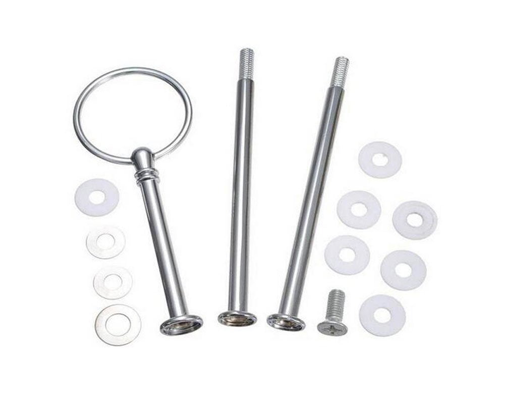 3 Tier Cupcake Stand Hardware Handles Holder Fitting with Screws and Flat Washers for Party Wedding Display Stand