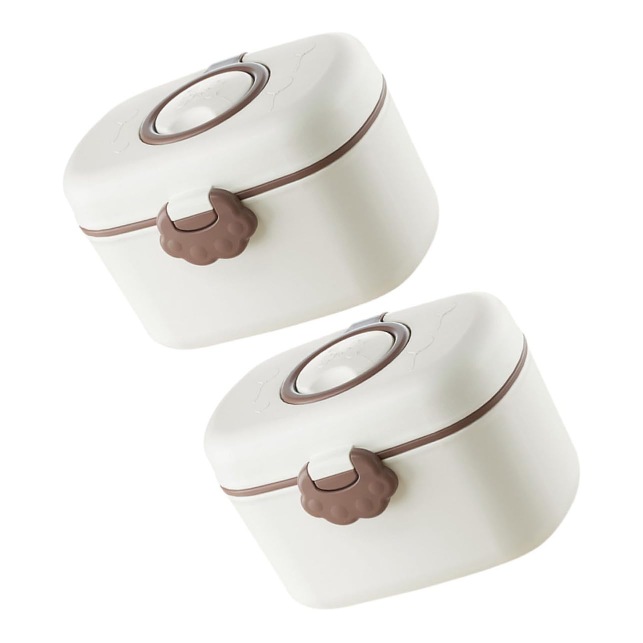 Abaodam 2-Pack Portable Milk Powder Dispenser Containers with Scoop Forks for Baby Formula Travel Storage Leak-Proof Milk Powder