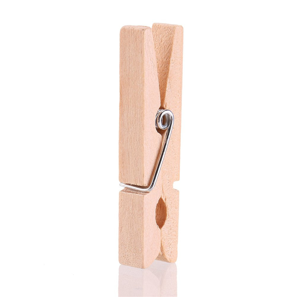 DECORA 45mm Sturdy Heavy-Duty Wooden Clothespins for Photo Clips Scrap Booking Crafts Gift Wrapping 100 Pieces