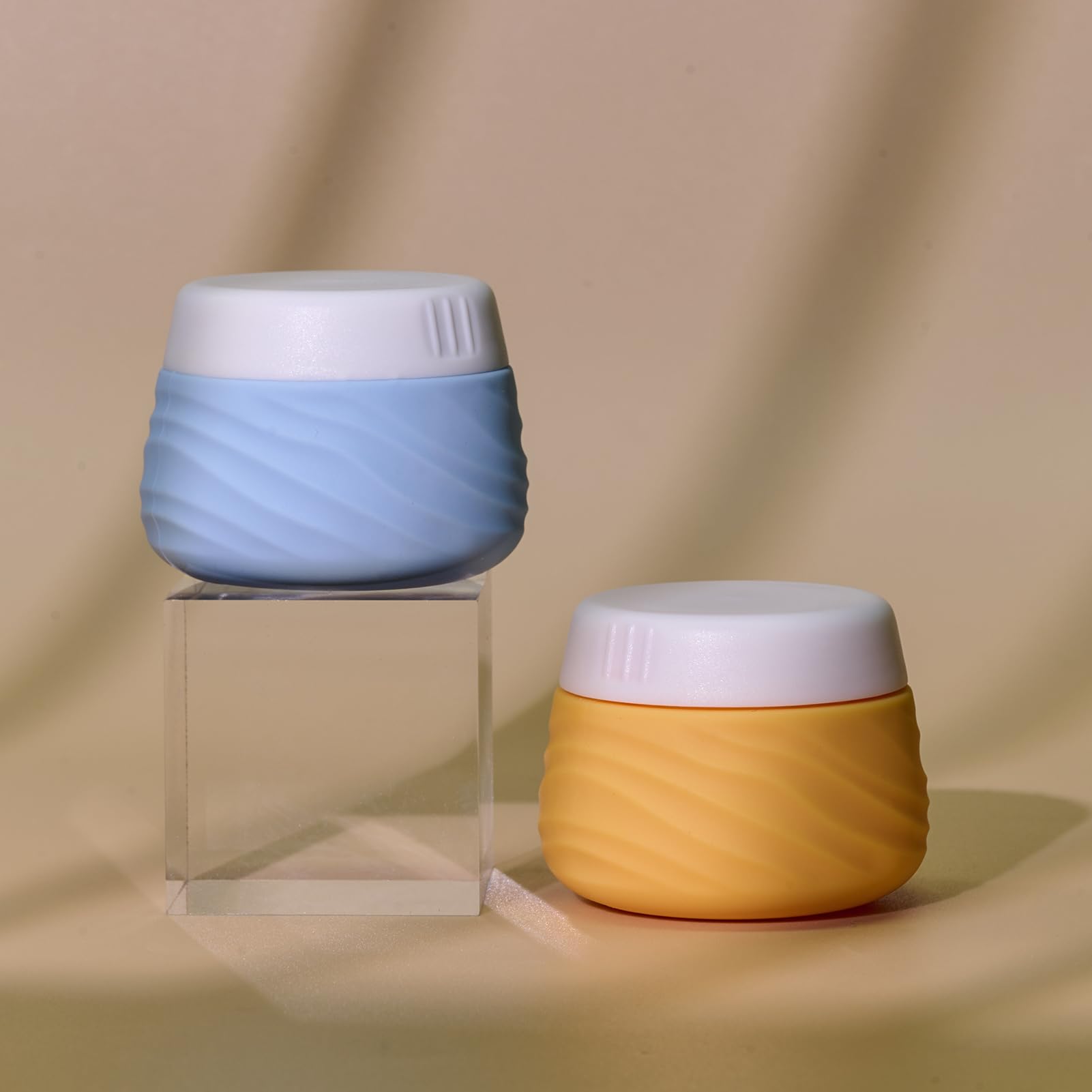 Travel Containers For Toiletries, Silicone Jar With Lid Eternal Moment, Tsa Approved Travel Size Bottles With Clear Bag, Leak-Pr
