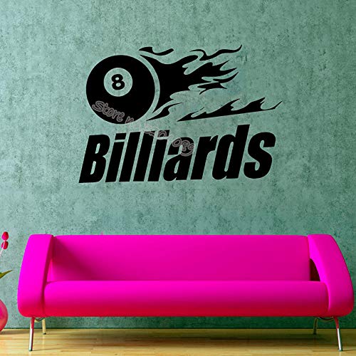 Gadgets Wrap Billiard Number Eight Wall Sticker Snooker Game Club Ball Sporting Silhouette Poster Wall Decal Mural Vinyl Sticker