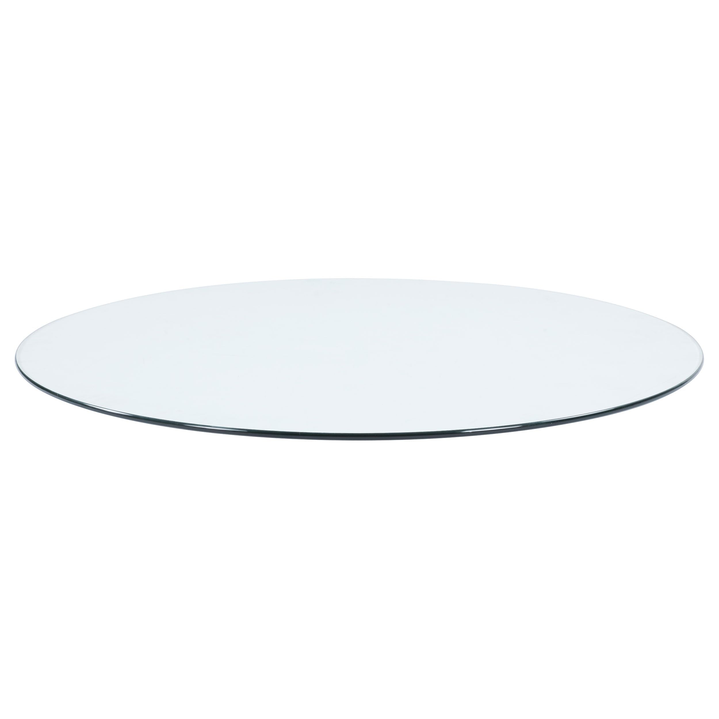 Coaster Home Furnishings - Round Tempered Glass Tabletop - Contemporary Style, Clear Tempered Glass, 10mm Thick, 1-Inch Beveled 