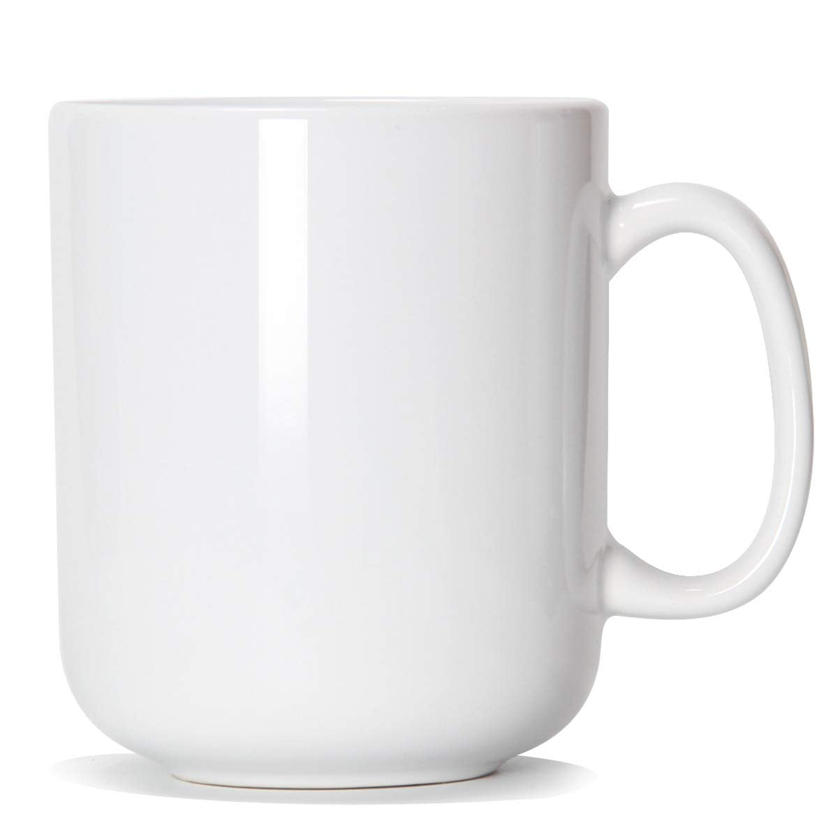 20 Oz Large Coffee Mug, Smilatte M016 Plain Ceramic Boss Big Tea Cup With Handle For Dad Men, White