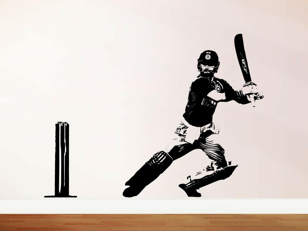 GADGETS WRAP Virat Kohli Playing Wall Sticker | Sticker for Living Room, Bedroom, Office (Vinyl, Standard, Multicolour)