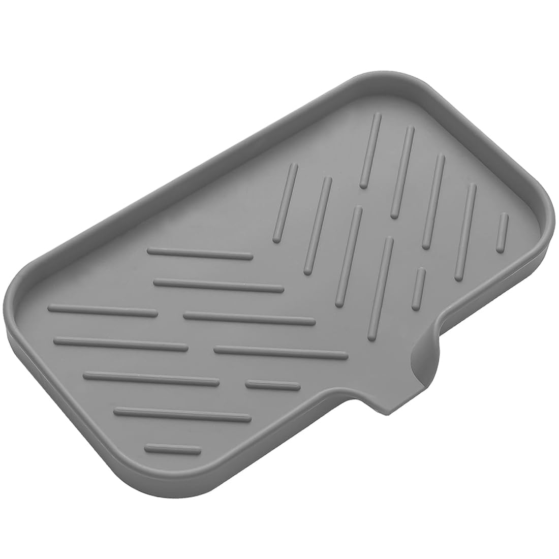 Metopets Sponge Holder for Kitchen Sink, Silicone Sponge Dish Tray with Drain Spout, Soap Dispenser Holder for Shower Bathroom (