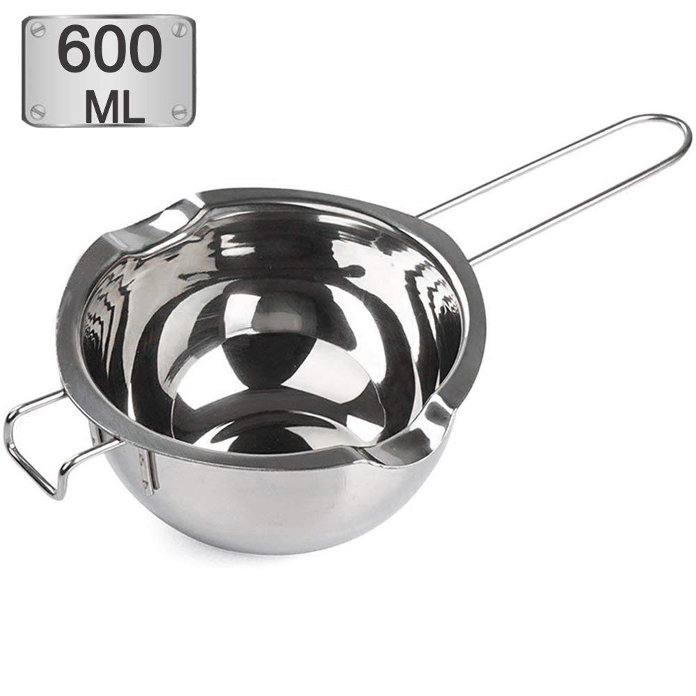 Stainless Steel Double Boiler Pot With 600Ml For Melting Chocolate, Candy And Candle Making (18/8 Steel, Universal Insert)