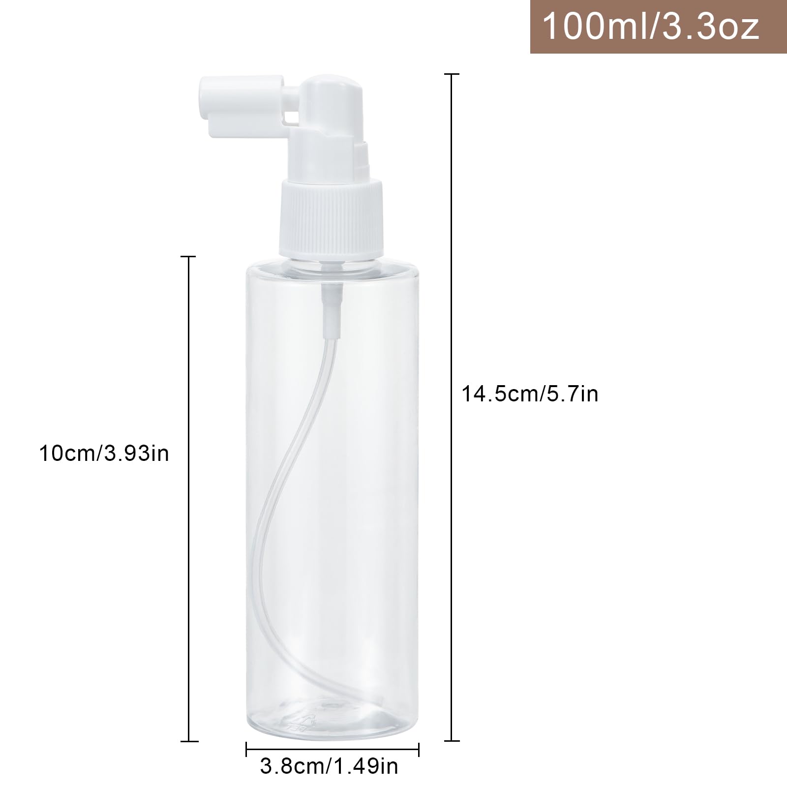 Yebeauty 6 Pack 100Ml/3.3Oz Refillable Travel Size Spray Bottle Plastic Lightweight Mini Spray Bottles Empty With Tight Cap Reus