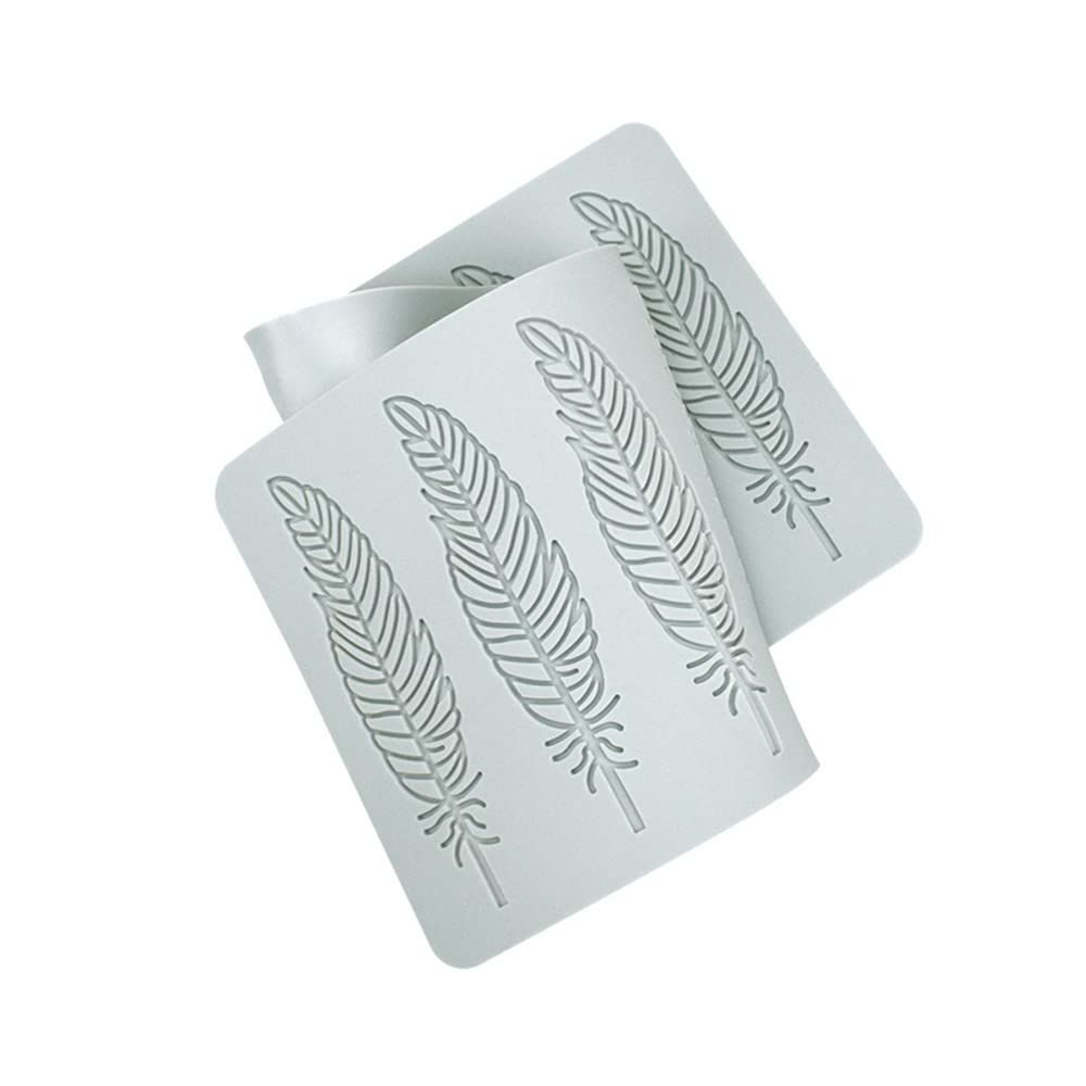 Chocolate Silicone Molds 3D Hollow Feather Leaf Fondant Mold Geometric Shaped Candy Mold Cupcake Cake Topper Sugar Craft Cake De