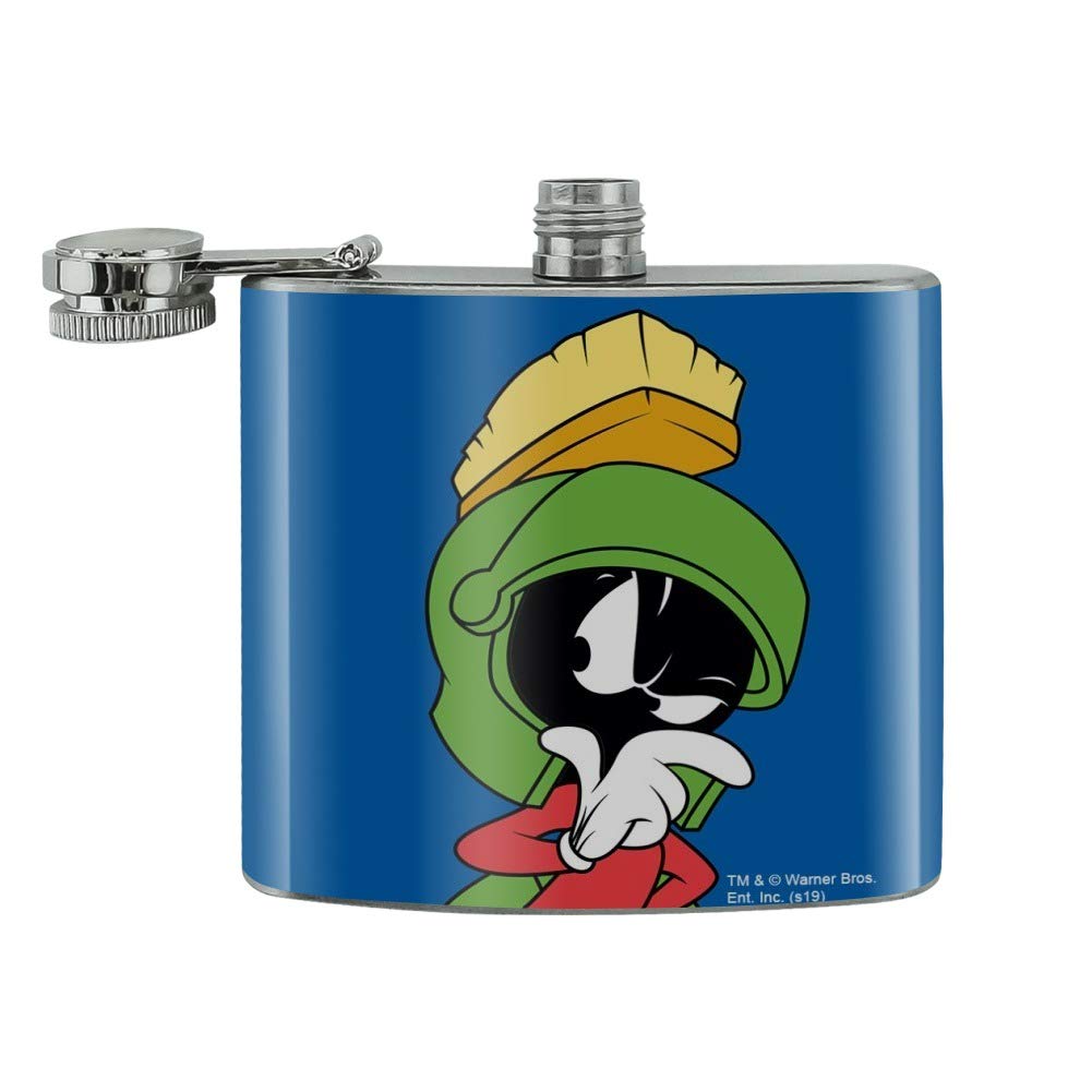 Looney Tunes Marvin The Martian Stainless Steel 5Oz Hip Drink Kidney Flask
