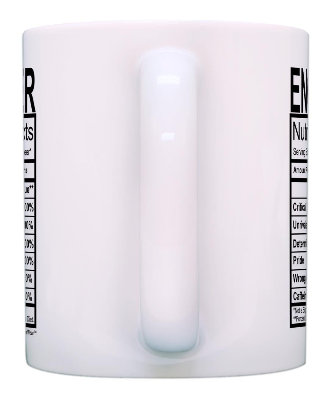 ThisWear Engineering Gifts for Men Funny Engineer Nutritional Facts Label Software Engineer Gifts Sound Engineer Mug Civil Engineer 11oz Ceramic Coffee Mug