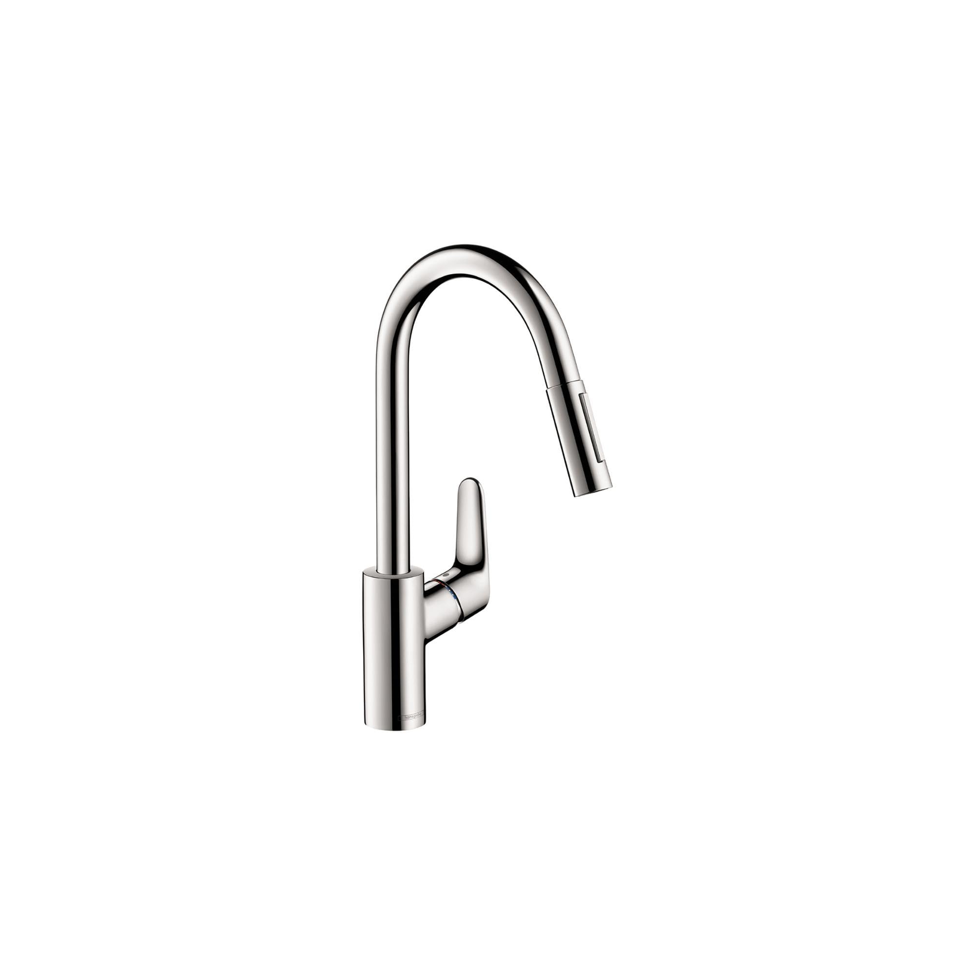 Hansgrohe Focus Chrome High Arc Kitchen Faucet, Kitchen Faucets With Pull Down Sprayer, Faucet For Kitchen Sink, Magnetic Dockin