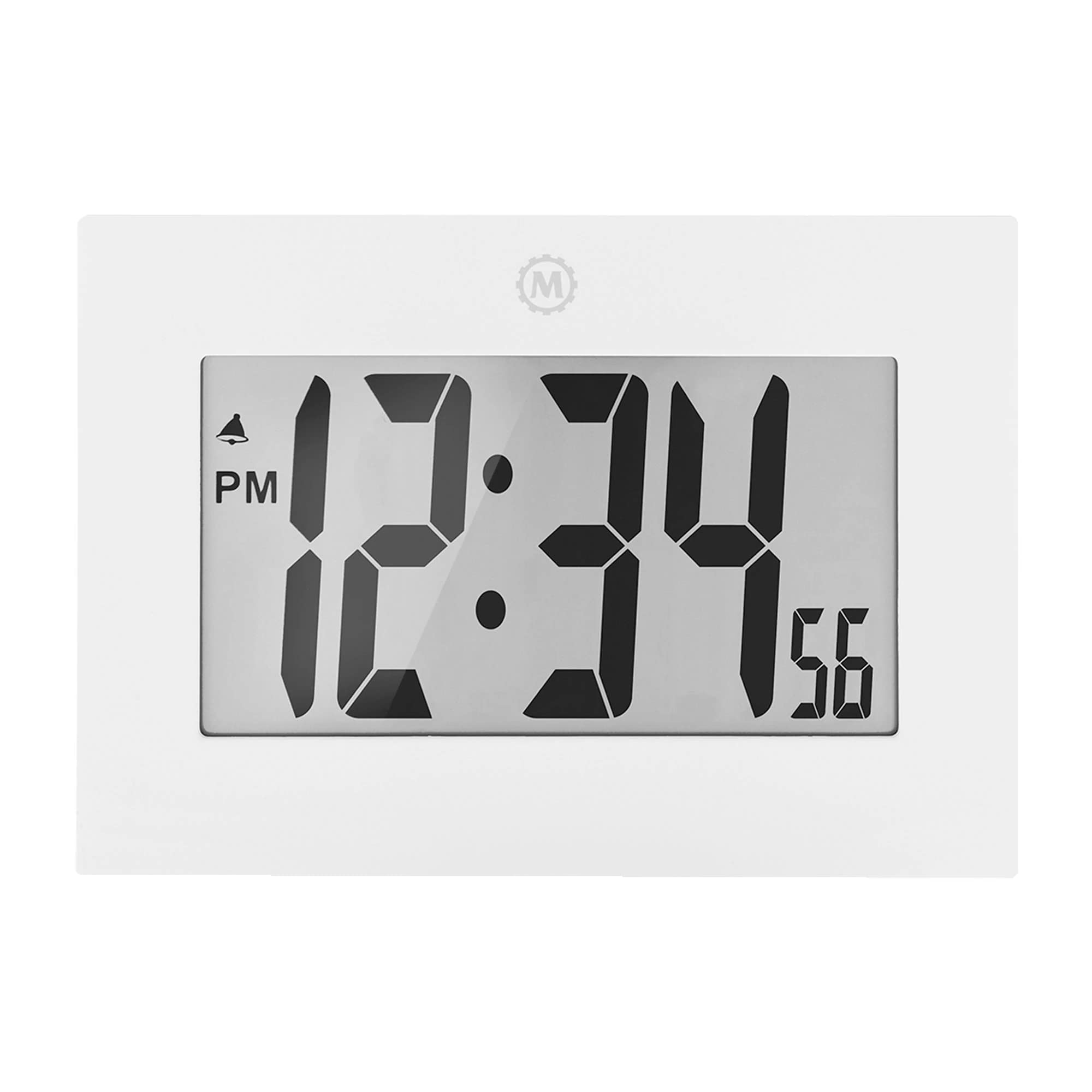 MARATHON Large Digital Wall Clock with 8    Display, White - Easy to Read