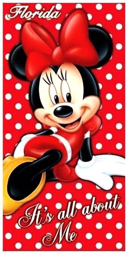 Disney Minnie Mouse It'S All About Me Florida Beach Towel