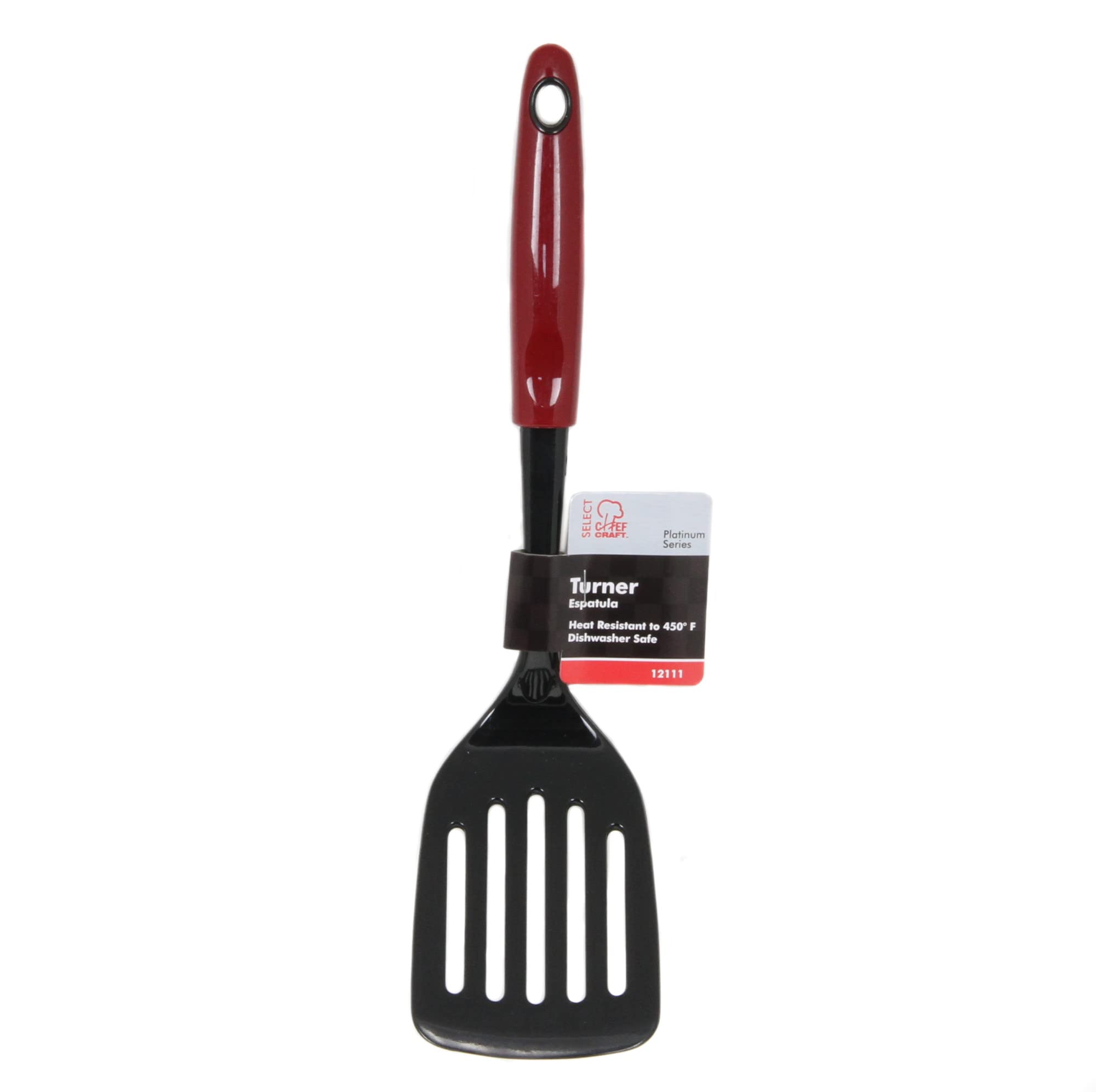 Chef Craft Select Nylon Turner/Spatula, 12 Inch, Red