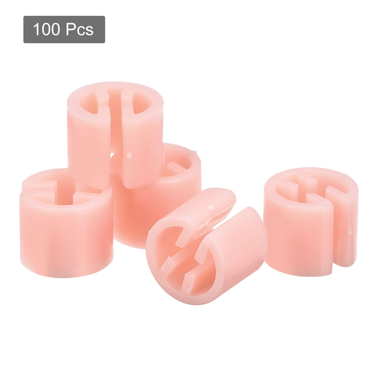 Meccanixity Clothes Hanger Marker Blank Fit 3.5Mm Rod For Garment Color Coding Pink Count 100