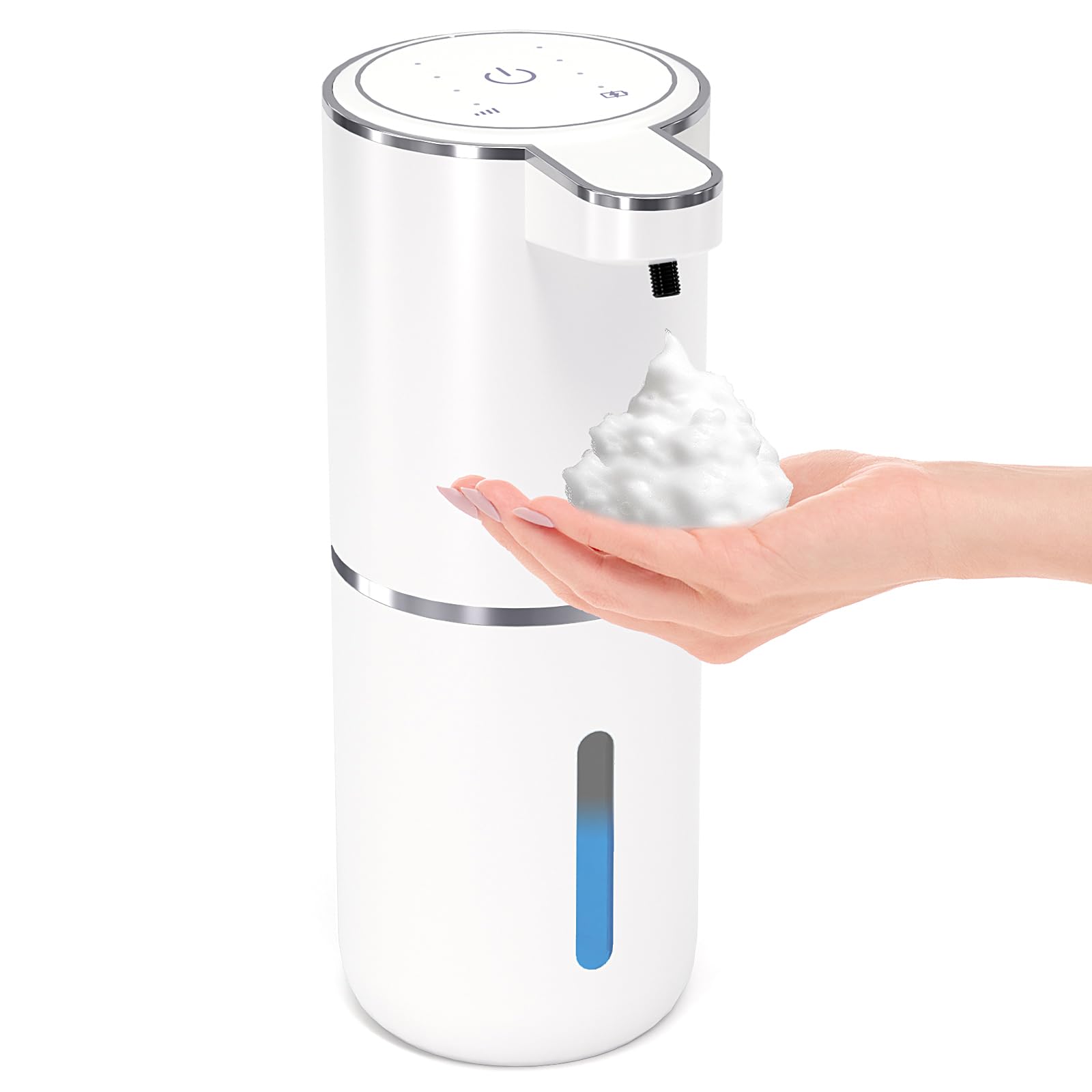 MTYGK 2 Pack Automatic Foaming Soap Dispenser,Touchless Foam Soap Dispenser,12.8oz Rechargeable Wall Mounted Smart for Bathroom 
