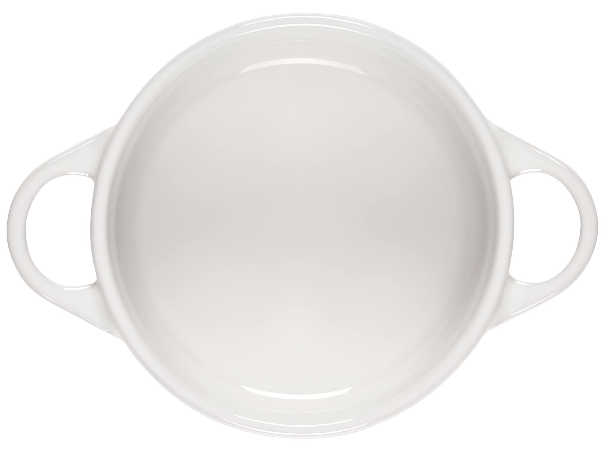 Le Creuset Stoneware Mini Round Cocotte, 14 Oz., White