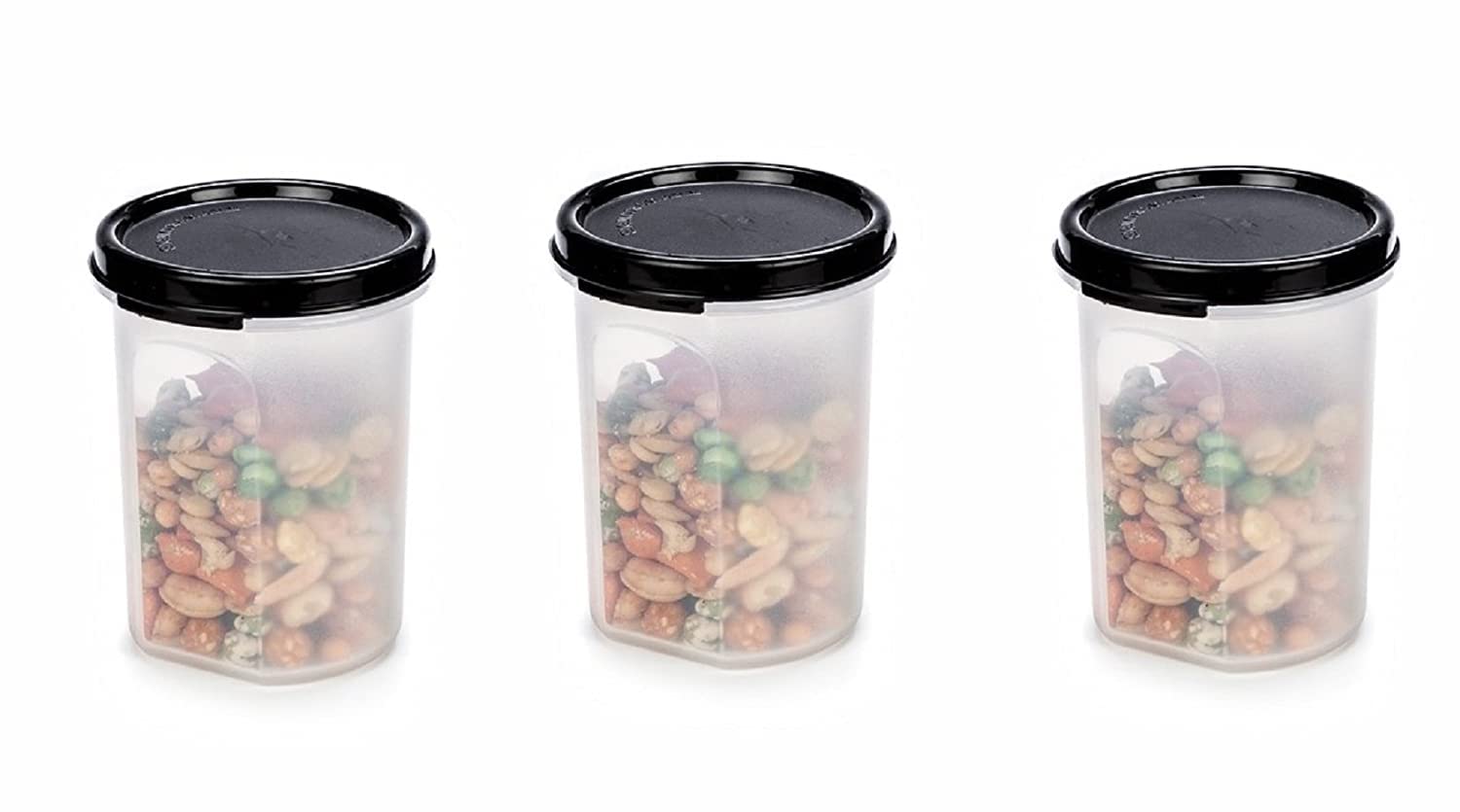 Signoraware Modular Plastic Container Set, 450Ml, Set Of 3, Cocoa