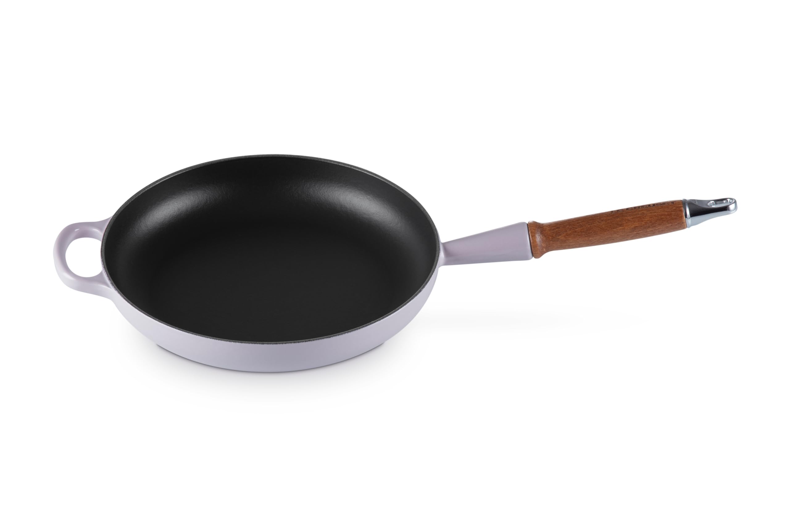 Le Creuset Enameled Cast Iron Alpine Wood Handle Fry Pan, 10.25, Shallot
