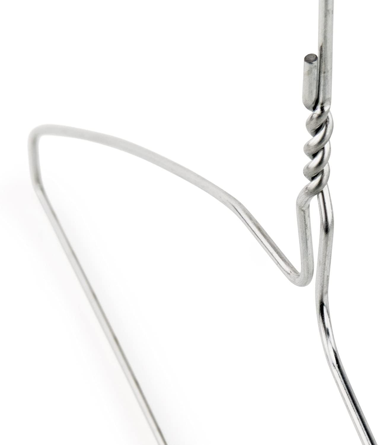 HANGERWORLD Silver Metal Wire Clothes Hangers 16inch 13 Gauge Clothes Garment Coat Hanger (20 Pack)
