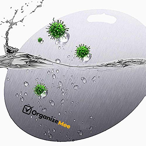 Organizemee Stainless Steel Chopping Cutting Metal Board Fruit Board For Kitchen, Chopping Board For Vegetables Breads And Meats