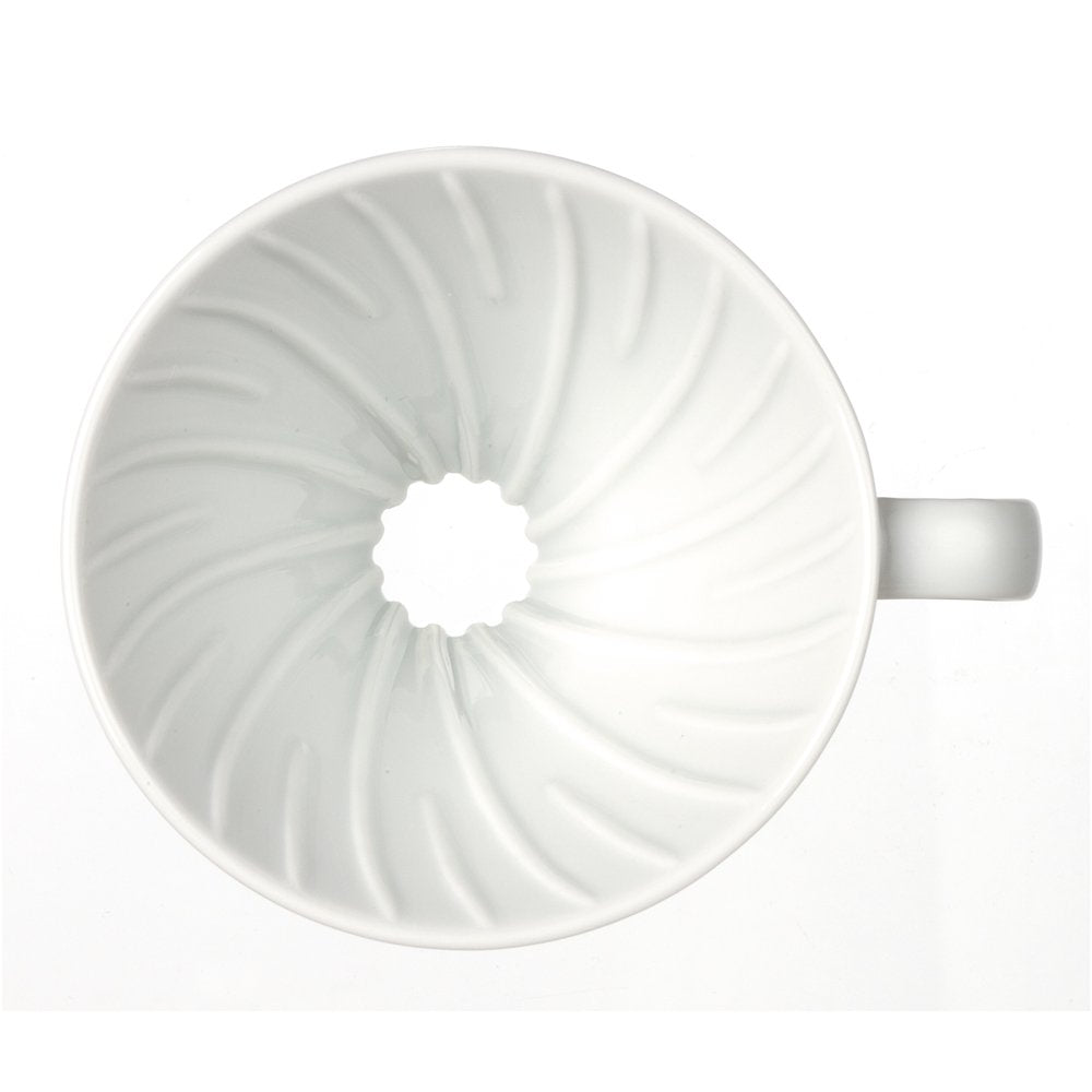 Hario V60 Ceramic Coffee Dripper, Size 01, White